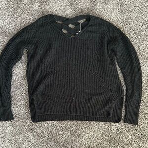 Black V-Neck Sweater
